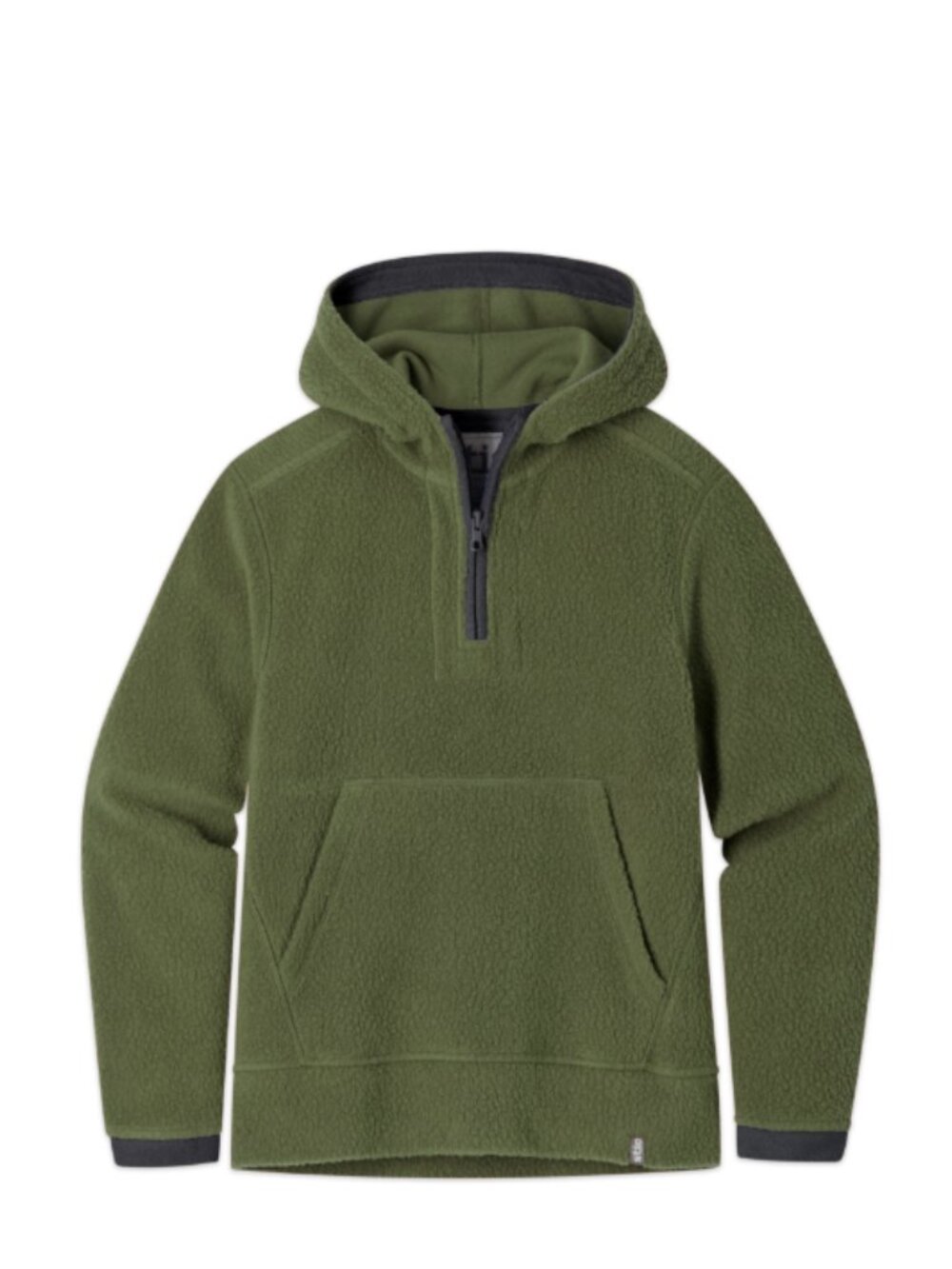 Stio Kids' Rawlins Fleece Hooded Pullover Olive Green Kids sweatshirt Hoodie L
